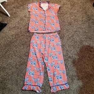 Jayes Studio Vintage Capri Vases Pajama Set Size Medium